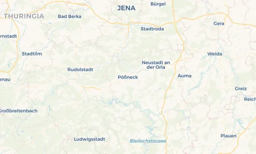 Regenradar Vorschaubild - Aktuelle Niederschläge in Pößneck und Umgebung