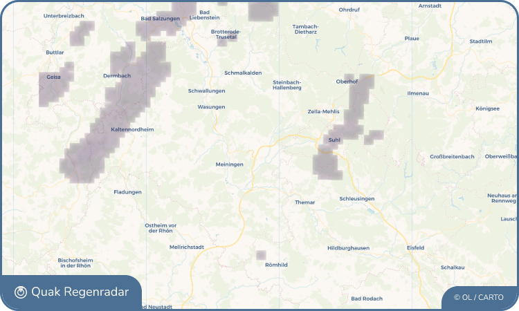 Quak Regenradar-Widget Rohr