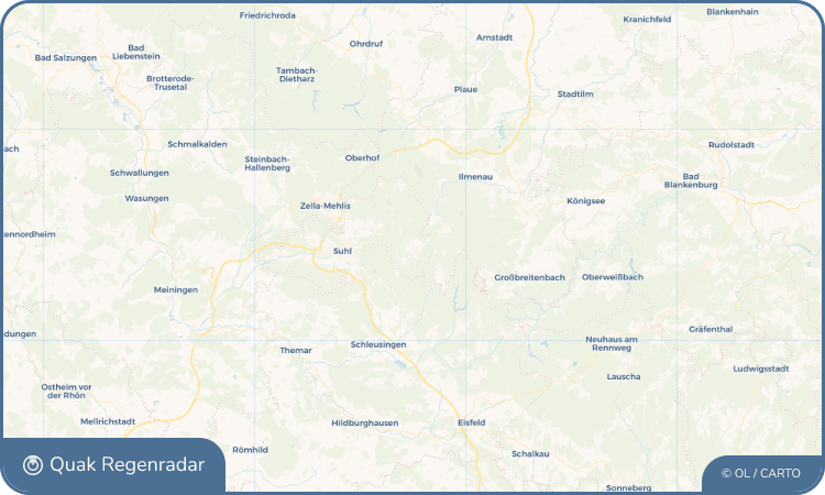 Quak Regenradar-Widget Schmiedefeld am Rennsteig