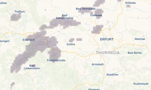 Regenradar Vorschaubild - Aktuelle Niederschläge in Siebleben und Umgebung
