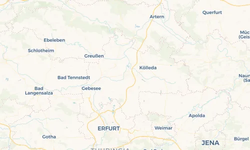 Regenradar Vorschaubild - Aktuelle Niederschläge in Sömmerda und Umgebung