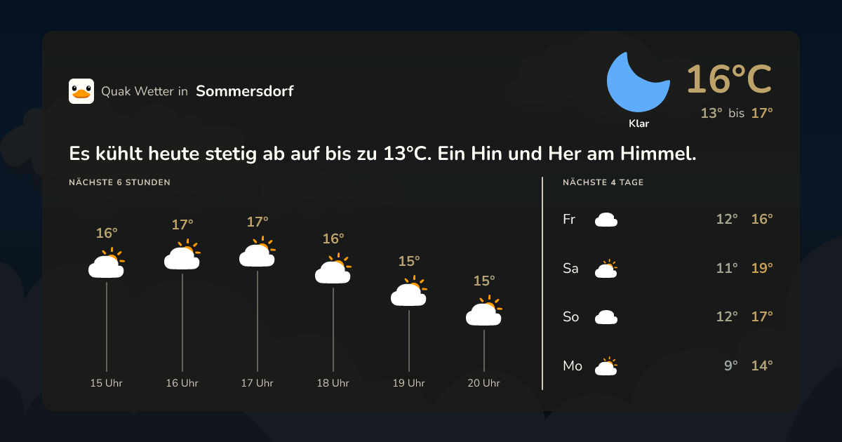 Quak Wetter-Widget Sommersdorf