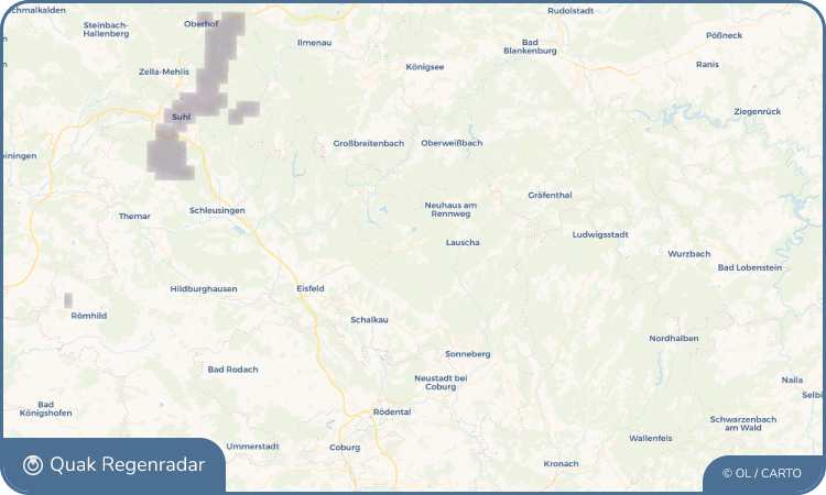 Regenradar-Widget für Steinheid