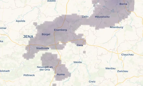 Regenradar Vorschaubild - Aktuelle Niederschläge in Töppeln und Umgebung