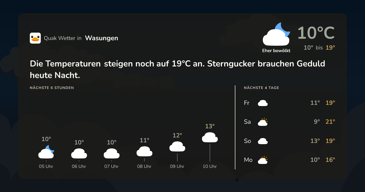 Quak Wetter-Widget Wasungen