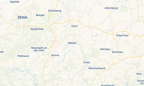 Regenradar Vorschaubild - Aktuelle Niederschläge in Weida und Umgebung