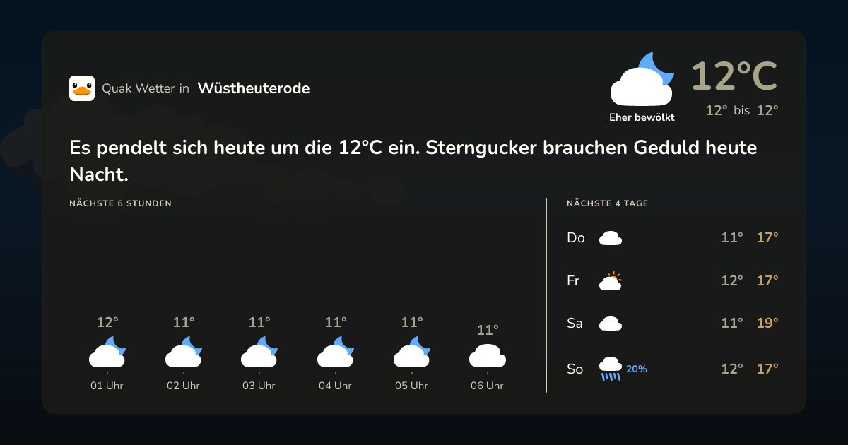 Quak Wetter-Widget Wüstheuterode