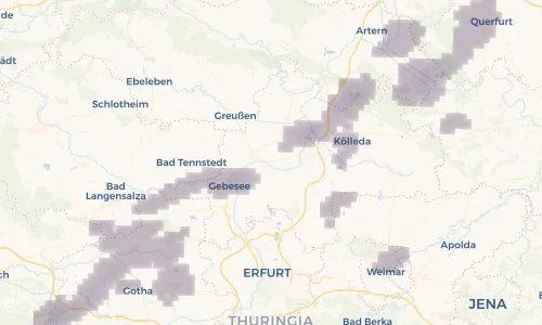 Regenradar Vorschaubild - Aktuelle Niederschläge in Wundersleben und Umgebung