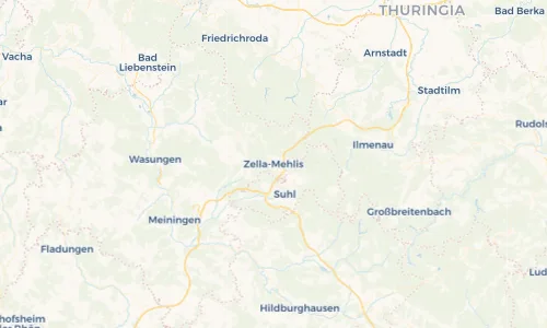 Regenradar Vorschaubild - Aktuelle Niederschläge in Zella-Mehlis und Umgebung