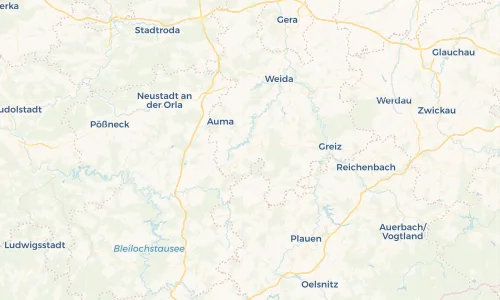 Regenradar Vorschaubild - Aktuelle Niederschläge in Zeulenroda und Umgebung